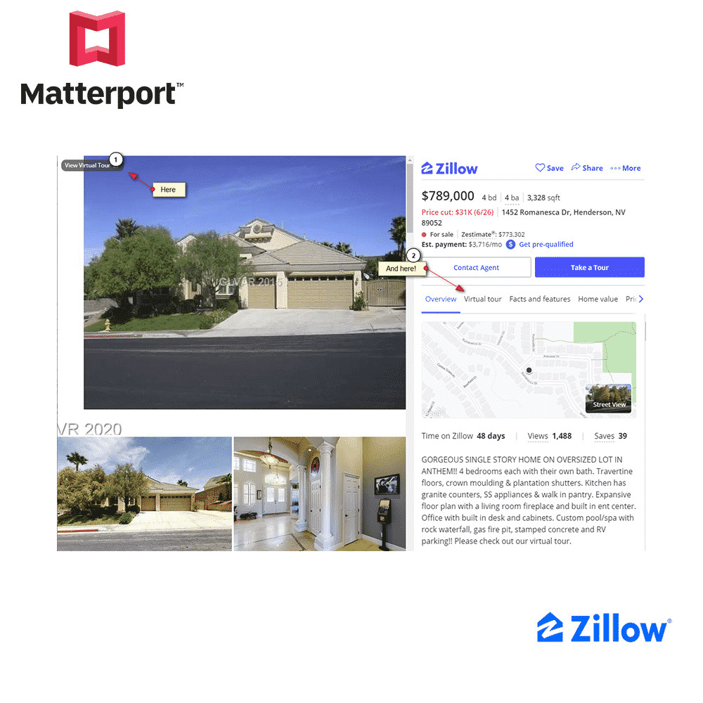 Matterport on Zillow